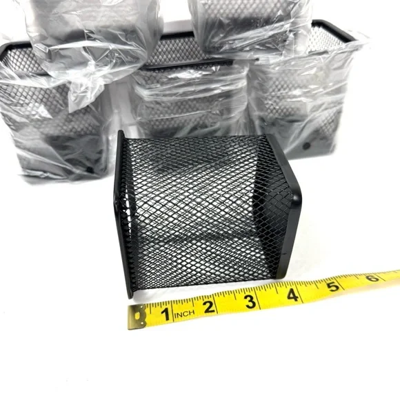 Mesh Metal Pen Cup Holder for Desk Office Organizer Black, 6 Pack - Picture 2 of 4